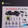 Kelik K72202 P-47D Razorback - interior 3D decals for Tamiya kit (1/72)